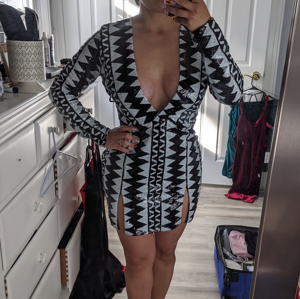 Hot Miami black and white dress